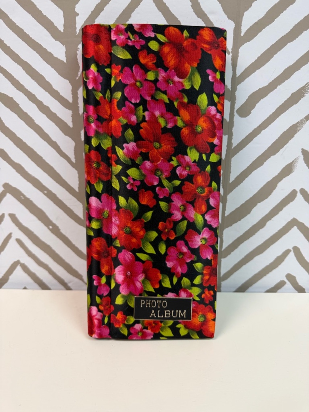 Vintage 1960’s Japan Floral Fabric Photo Picture Album